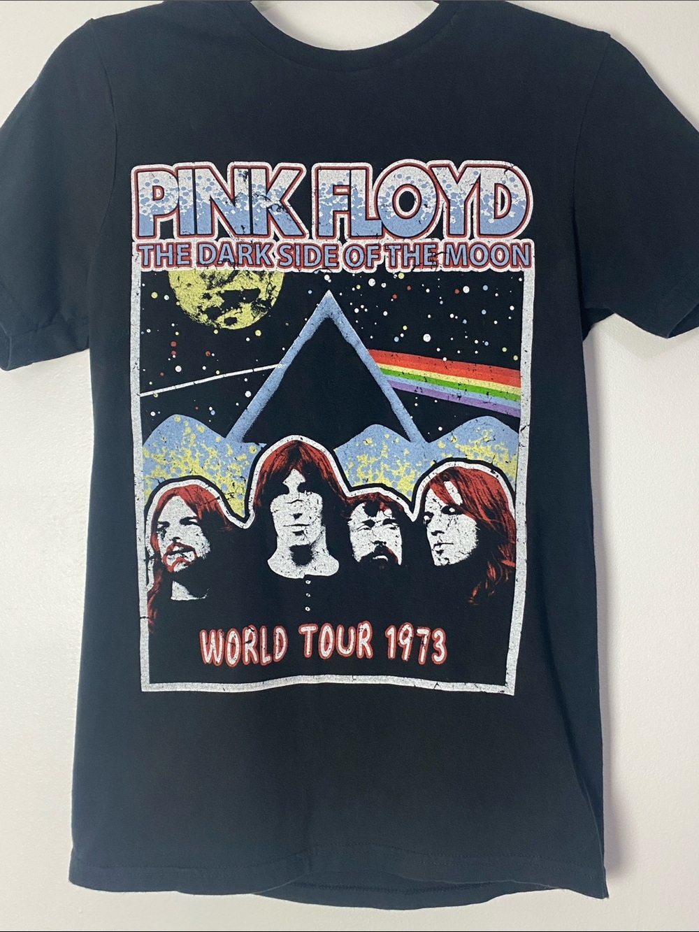 Pink Floyd Dark Side of The Moon Black Womens Short Sleeve